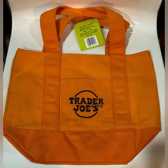 Trader Joe’s Limited Edition Trick or Treat Orange & Black Mini Tote - NWT!!! - Picture 4 of 4